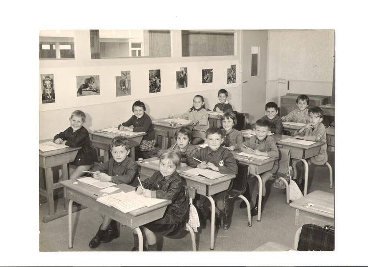 Photo de classe Cours preparatoire de 1969, Ecole Orgeres En Beauce