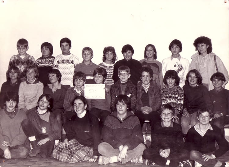 Photo de classe 5ème B de 1984, Collège Clémence Royer Copains d'avant