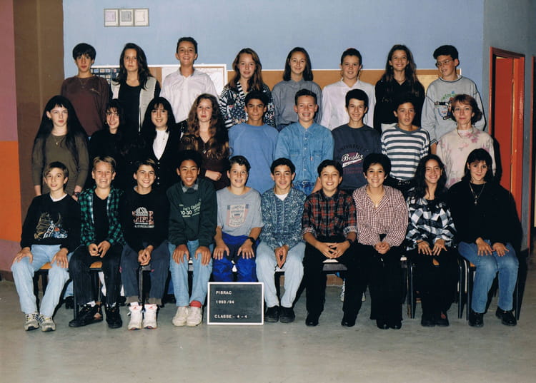 Photo de classe 4ème 4 de 1993, Collège Du Bois De La ~ Ent Bois De La Barthe Photo de classe 4ème 4 de 1993, Collège Du Bois De La ~ Ent Bois De La Barthe