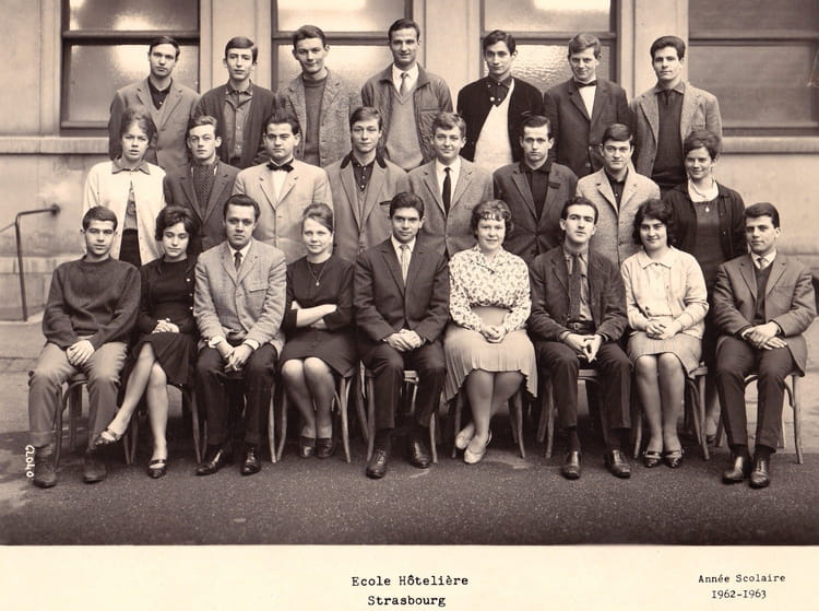 photo de classe strasbourg spé 62-63 de 1956, lycee hotelier
