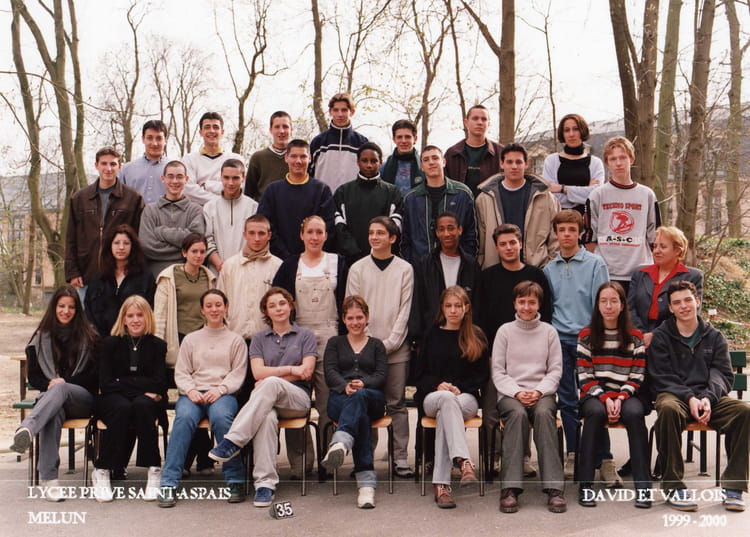 Photo de classe Classe de 2nde1 lycée saint aspais de 1999, Collège
