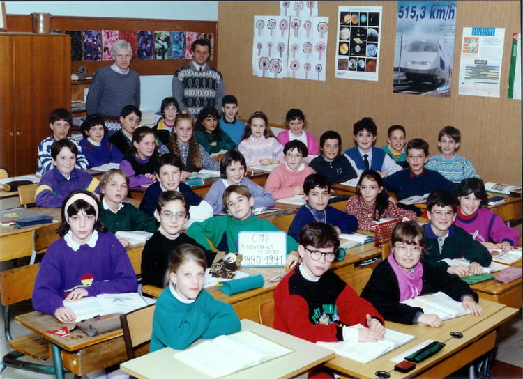 Photo de classe CM2 1990-1991 de 1990, ECOLE MAUBOUSSIN - Copains d'avant