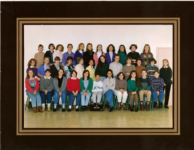 Photo de classe Seconde 3 de 1988, Lycée Michel Anguier - Copains d'avant