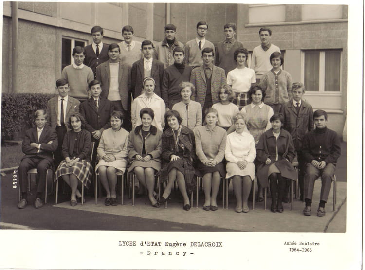 Photo de classe Classe de 2de M 1964 1965 de 1964, Lycée Eugène