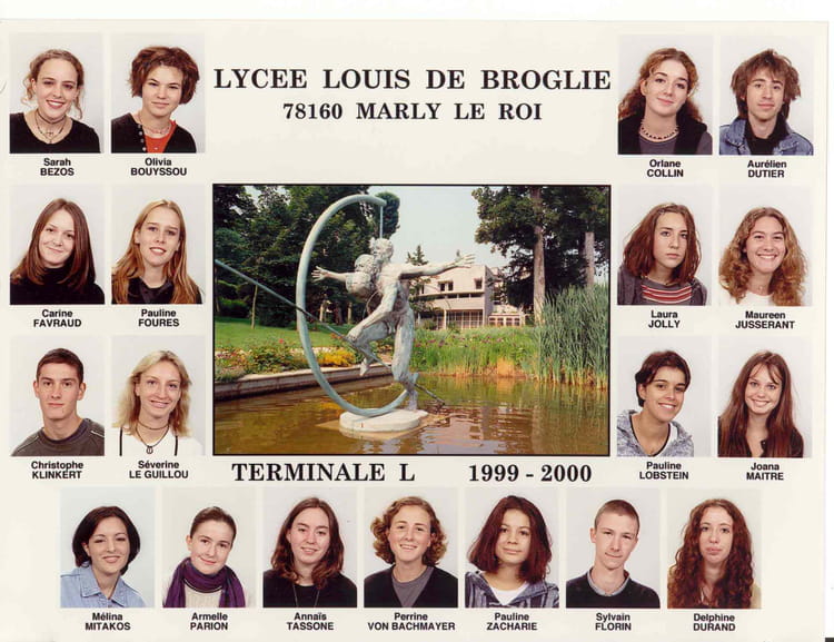 Photo de classe Terminale Littéraire 1999 2000 de 1999, Lycée Louis
