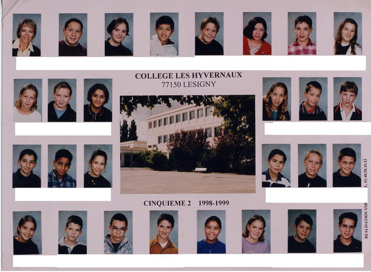 Les Hyverneaux Lesigny Page De Garde Cde Litterature Photo de classe 5ème de 1998, Collège Les Hyverneaux - Copains d'avant