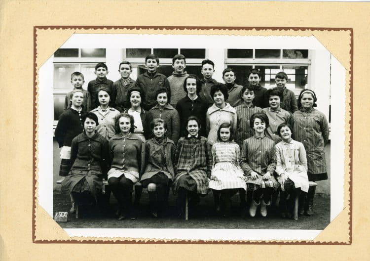 Photo de classe Cinqième B de 1962, Collège Léonce Bourliaguet
