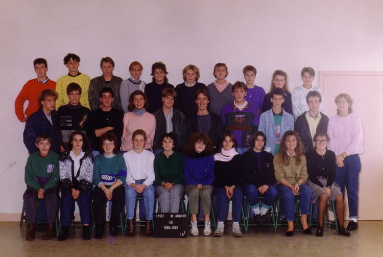 Photo de classe 1èreG3 de 1989, Lycée Michel Anguier - Copains d'avant