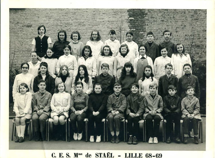 Photo de classe De Staël 4ème de 1969, Collège Madame De Stael