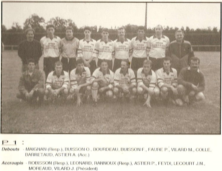 Photo de classe 19931994 Equipe 1 de 1993, Etoile Sportive Champagnac