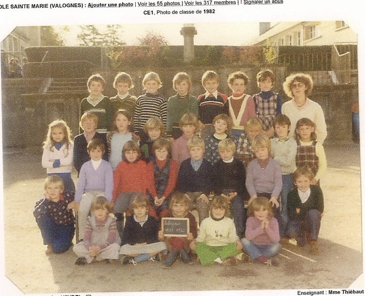 Photo de classe CE1 de 1982, Ecole Sainte Marie (Valognes) Copains d