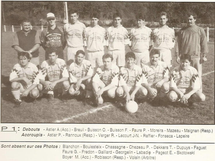 Photo de classe 19941995 Equipe 1 de 1994, Etoile Sportive Champagnac