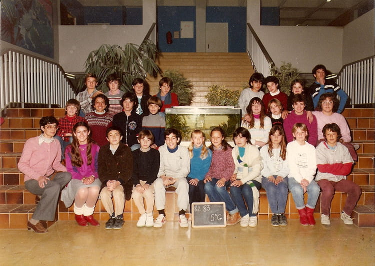 Photo de classe 5G de 1982, Collège De La Colle Sur Loup Copains d'avant