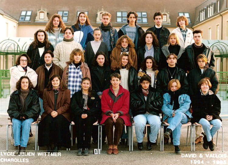 Photo de classe Lycée Julien Wittmer Charolles 1ère STT 1994 1995 de ...