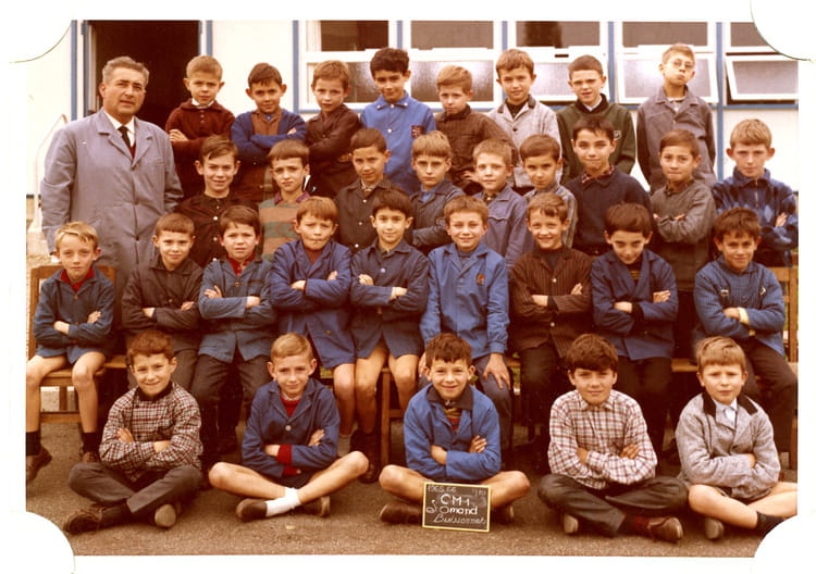 Photo de classe CM1 les de 1965, Ecole Les