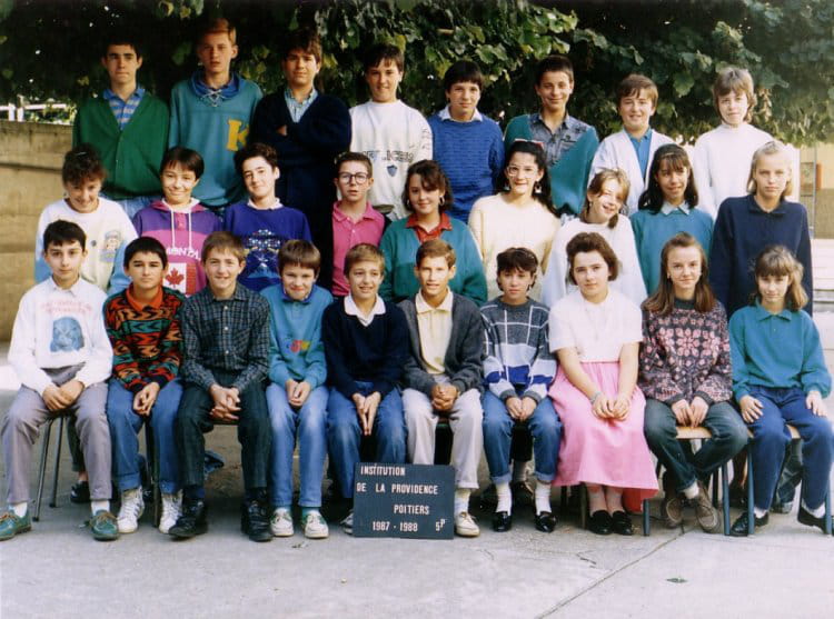 Photo de classe 5 eme P de 1987, Collège La Providence Copains d'avant