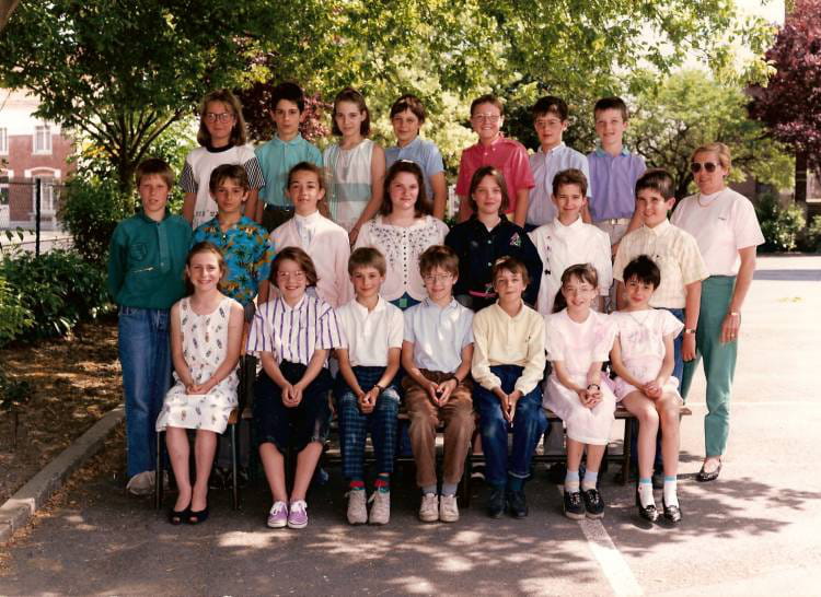 Photo de classe CM2 de 1990, Ecole Du Moulin Blanc (Saint Amand Les