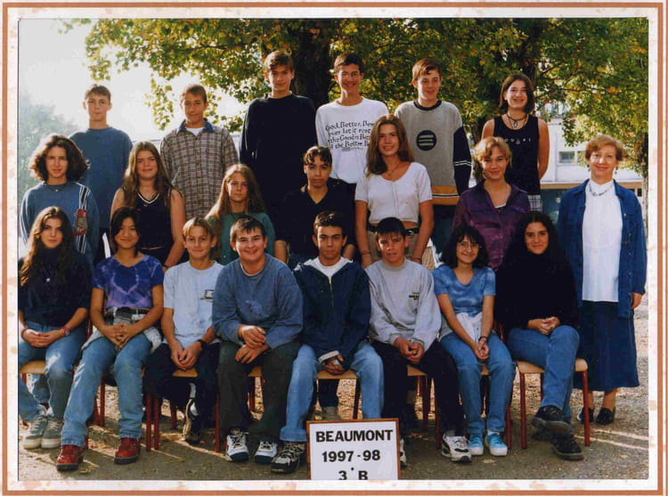 Photo de classe 3°B de 1997, Collège Théodore Despeyrous - Copains d'avant