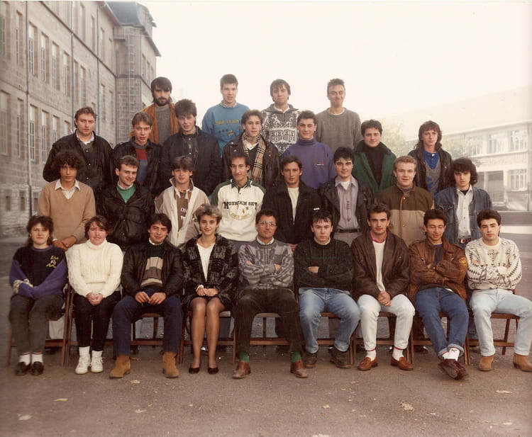Photo de classe 2 ème année BTS ELectronique 1989 1990 de 1990, Lycée ...