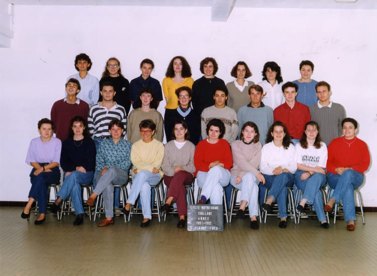 Photo de classe 1ère BTS COMPTA 91-92 de 1991, Lycée Notre-dame ...