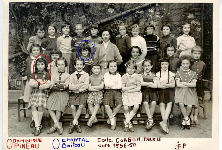 Photo de classe Ste Clotilde / St Louis PARIS 15 de 1956, ECOLE CORBON