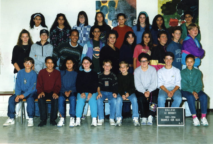 Photo de classe 4ème D 1993.1994 de 1993, Collège Du Bosquet Copains d