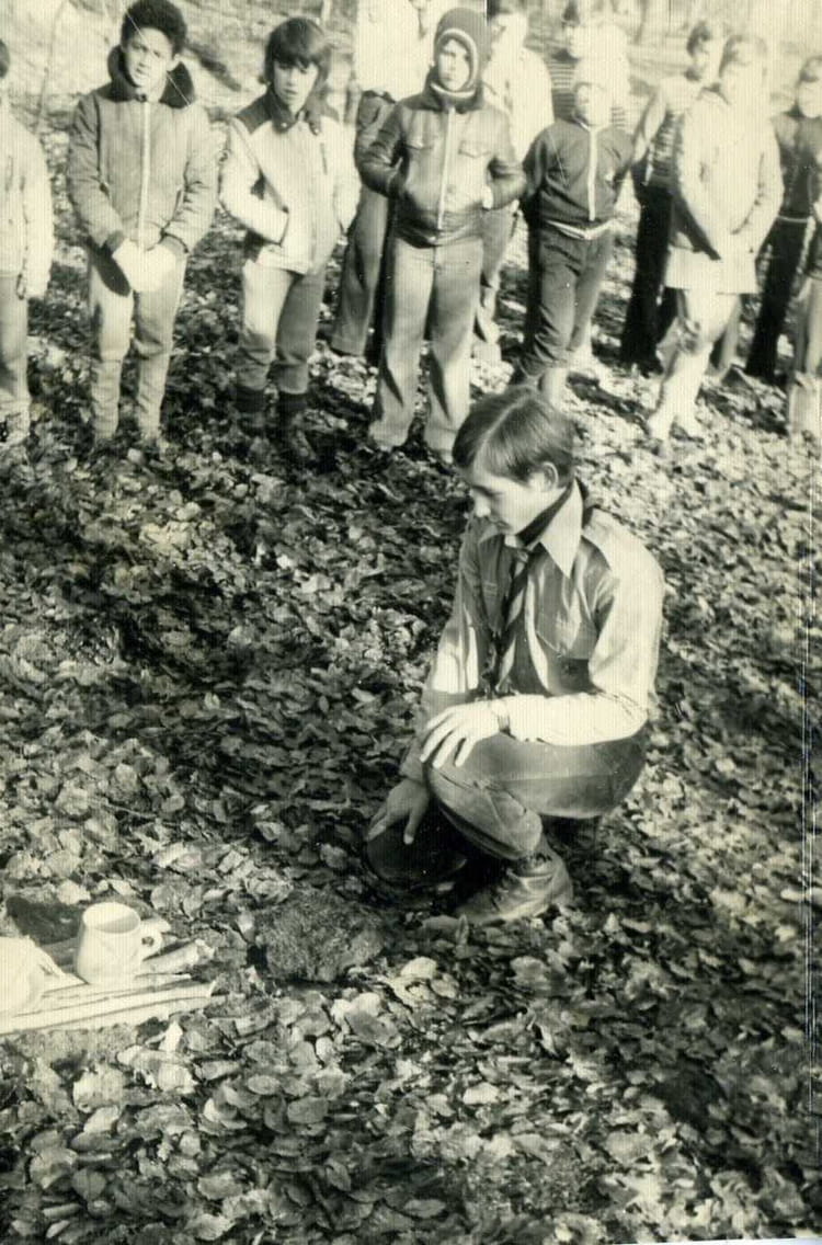 Photo de classe Le jours de la promesse de 1976, SCOUTS UNITAIRE DE
