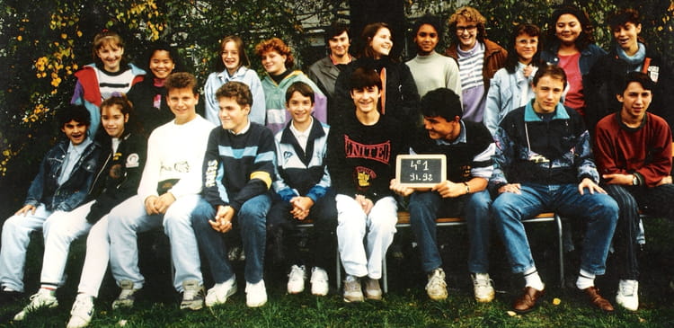 Photo de classe 4°1 de 1991, Collège Jean Moulin - Copains d'avant
