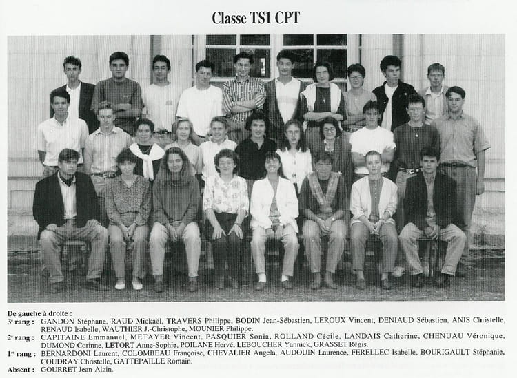Photo de classe Bts compta 1ère année 1991-1992 de 1991, Lycée Saint ...