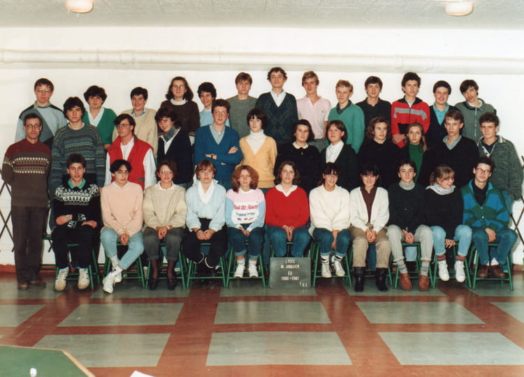 Photo de classe 1ERE S1 de 1987, Lycée Michel Anguier - Copains d'avant