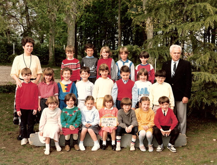 Photo de classe CP 2 1985-86 de 1985, ECOLE SAINTE MARIE - Copains d'avant