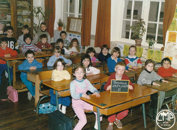 Photo de classe ECOLE DE FOSSIEUX de 1987, ECOLE DE FOSSIEUX Copains