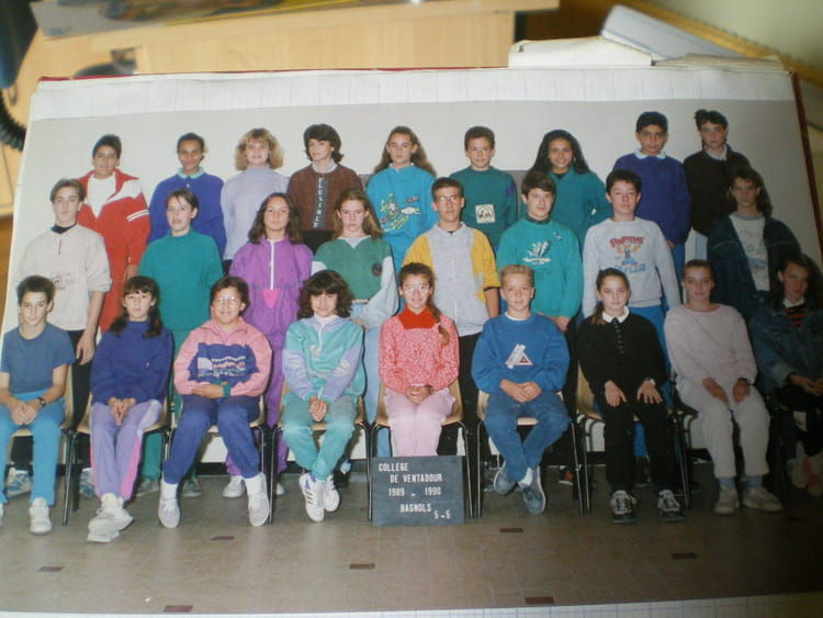 Photo de classe 5°5 de 1989, Collège Bernard De Ventadour Copains d'avant