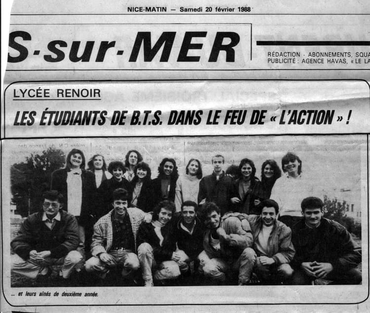 Photo de classe BTS ACTION CO - lycée Auguste Renoir de 1988, Lycée ...