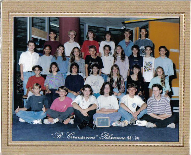 Photo de classe 3ème F de 1993, Collège Roger Carcassonne Copains d'avant