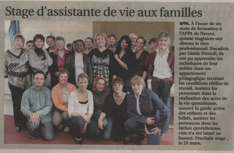 Photo de classe Assistante de vie aux familles de 2009, AFPA - Copains
