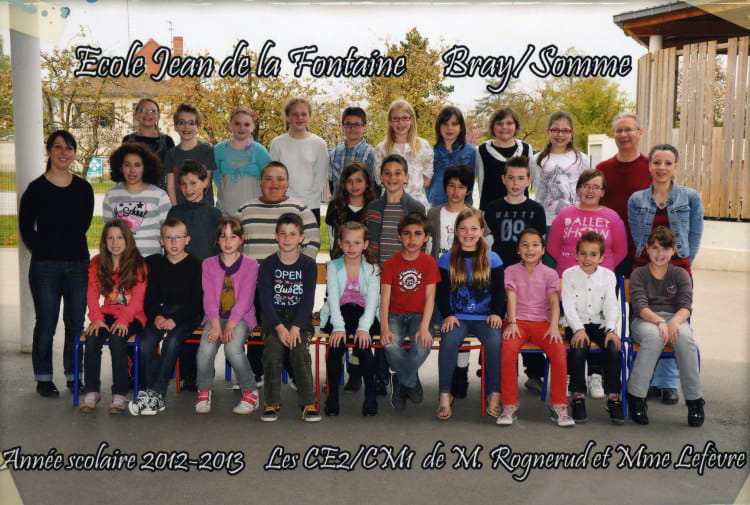 Photo de classe CE2CM1 2012/2013 de 2012, Ecole Jean De La Fontaine