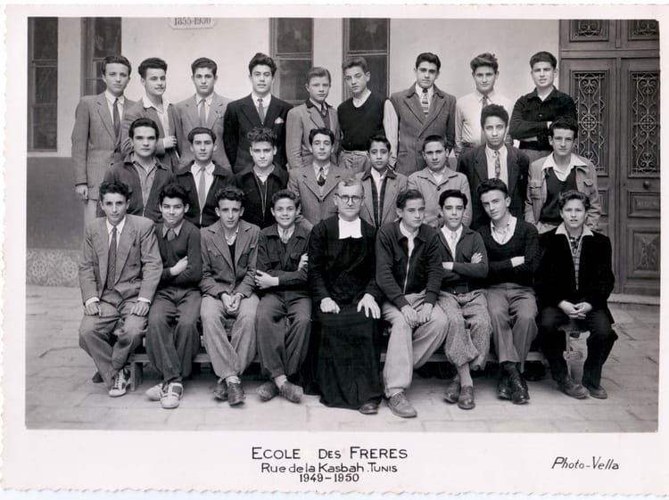 Photo de classe Ecole des Frères Tunis de 1950, ECOLE DES FRERES