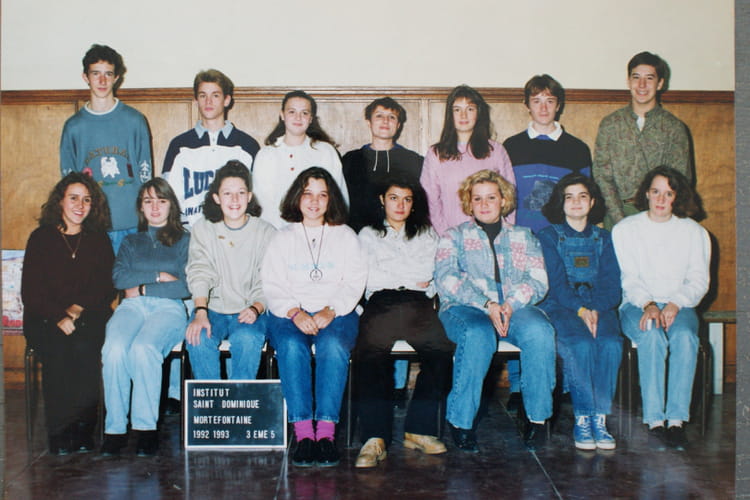 Photo de classe 3ème5 de 1992, Collège Saintdominique Copains d'avant