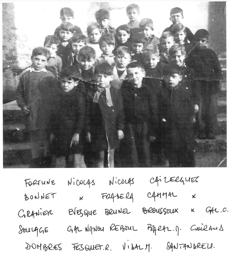 Photo de classe CP de 1947, Ecole Le Pradet (Saint Hippolyte Du Fort