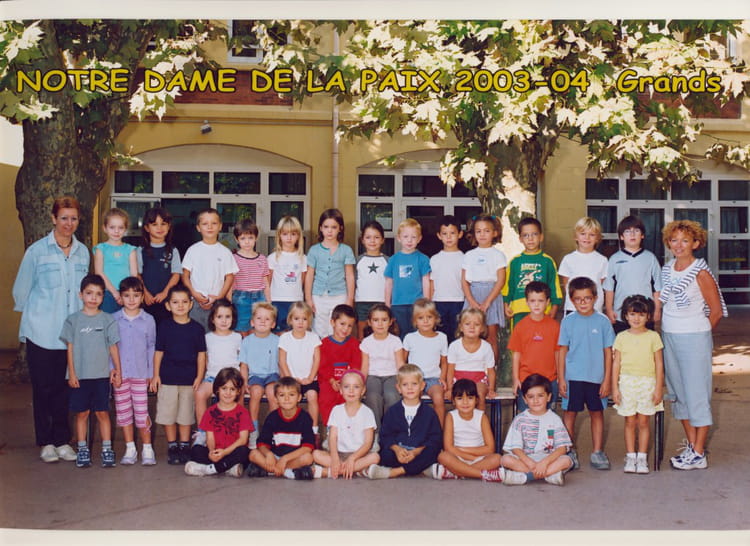 Photo de classe Grands de 2003, ECOLE NOTRE DAME DE LA PAIX Copains d