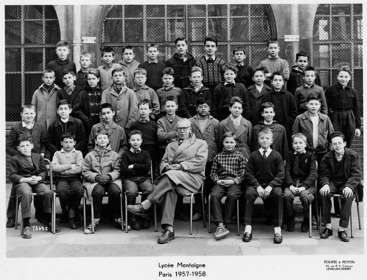 Photo de classe Lycée Montaigne Paris 195758 Classe de 5ème A5 de 1957