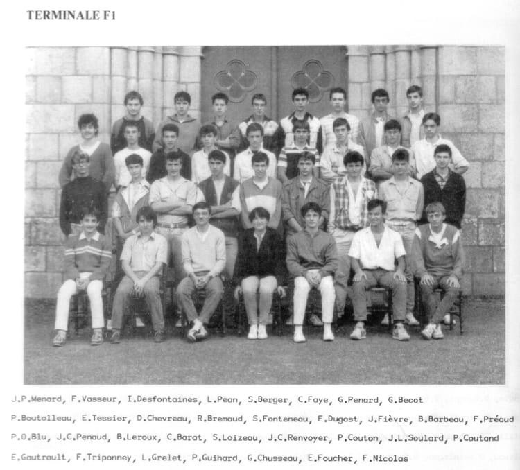 Photo De Classe Terminale F1 St Gabriel 1985 1986 De 1986 Lycée Saint Photo De Classe Terminale F1 St Gabriel 1985 1986 De 1986 Lycée Saint
