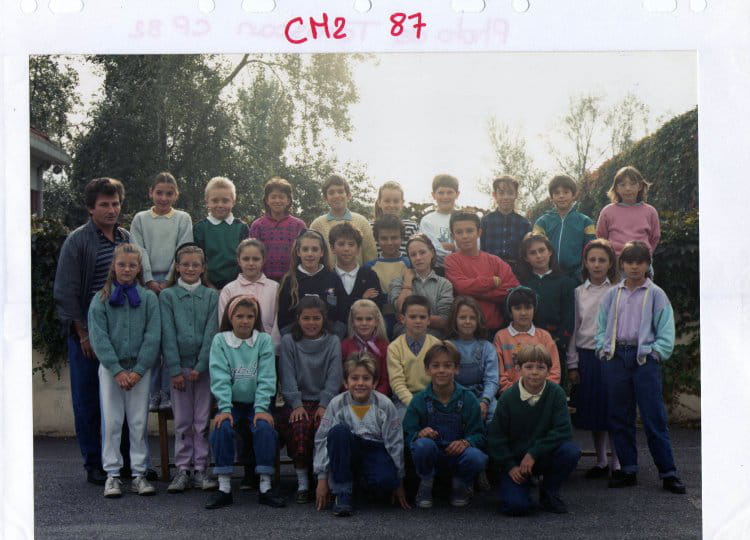 Photo de classe CM 2 de 1987, école Lamartine Copains d'avant