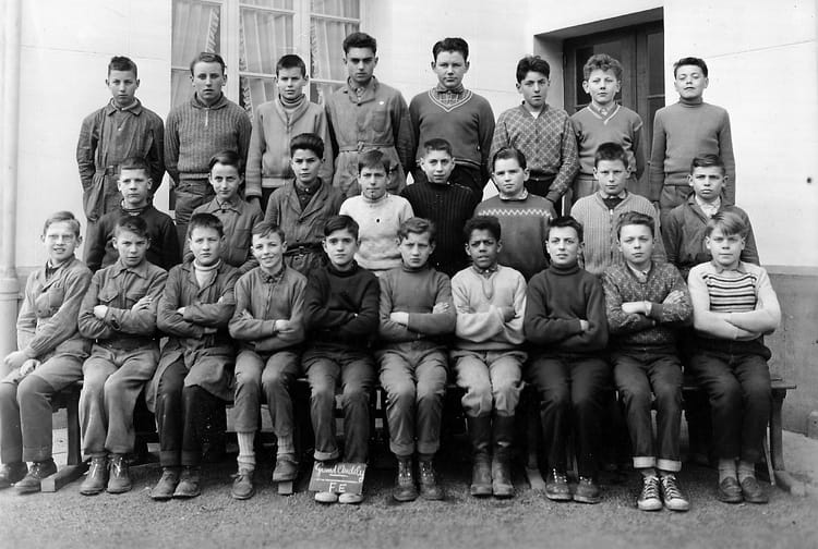 Photo de classe Fin d'étude 1 19571958 de 1957, Ecole Marcel Lefevre