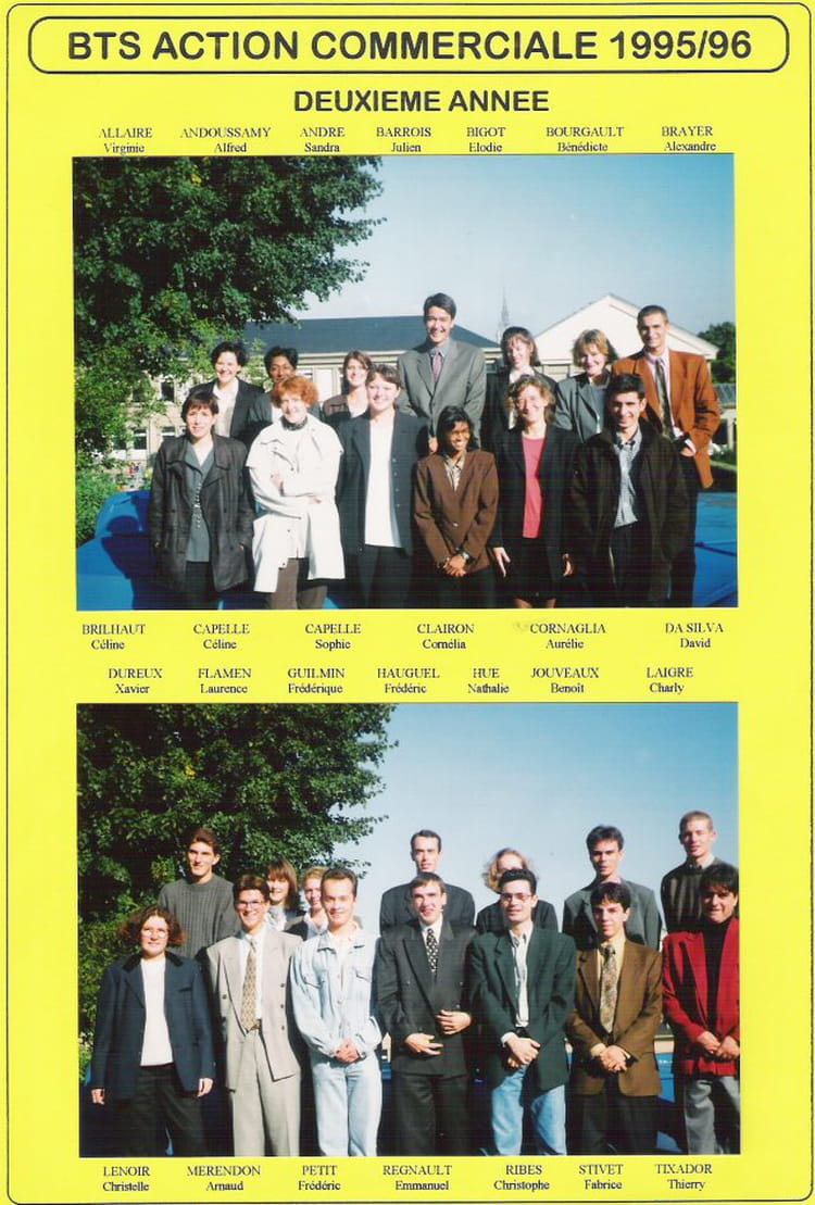 Photo de classe BTS 2 ANNEE de 1996, BTS ACTION CO - Copains d'avant