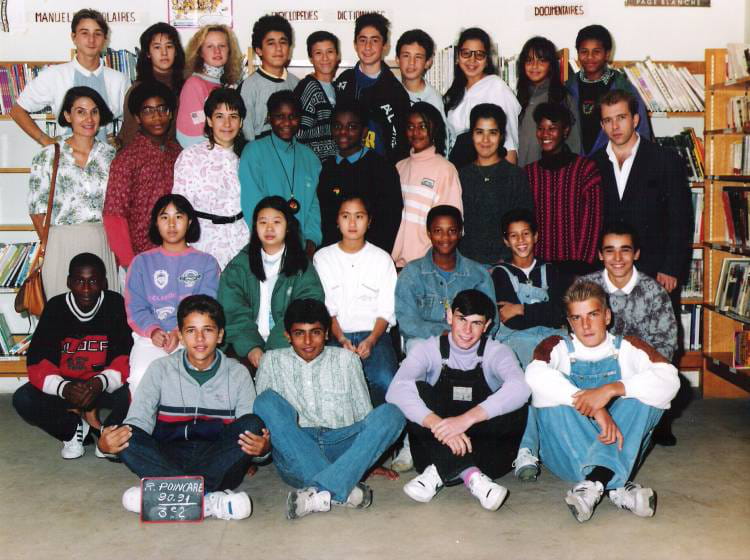 Photo de classe Classe de 3ème de 1990, Collège Poincaré - Copains d'avant