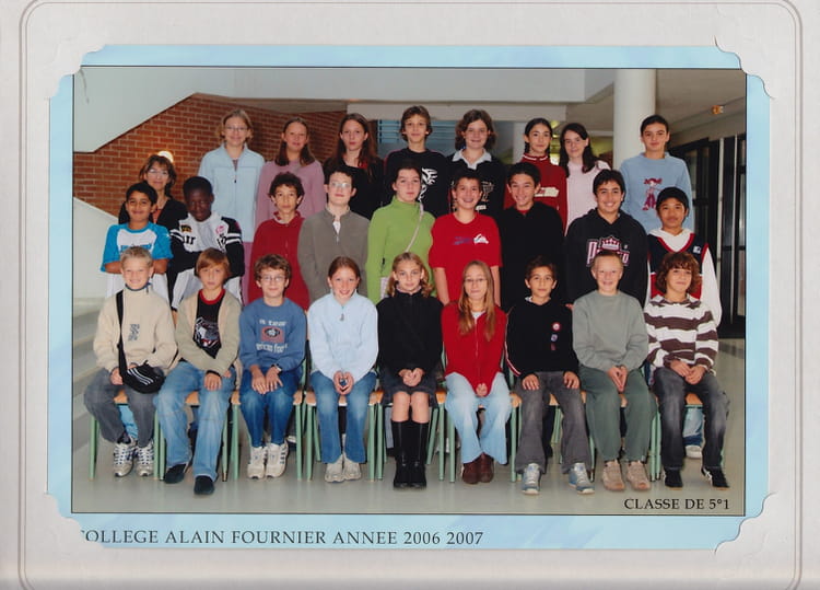 Photo de classe COLLEGE FOURNIER 5E1 de 2006, Collège Alain Fournier