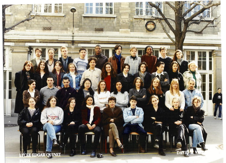 Photo de classe Terminale L de 1995, Lycée Edgar Quinet - Copains d'avant