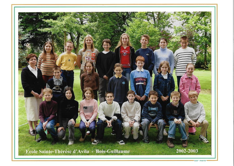 Photo de classe Classe CM2 de 2002, Ecole Sainte Therese D'avila (Bois